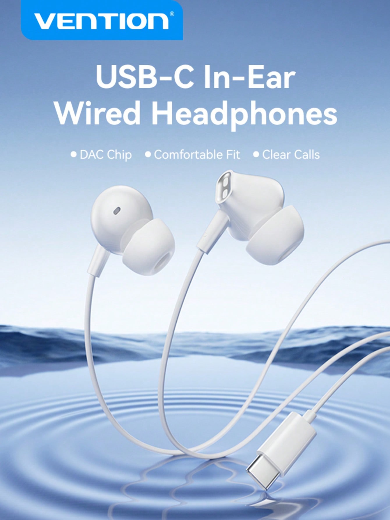 Usb C Earphone - VENTION ECHO LITE USB-C In-Ear Wired