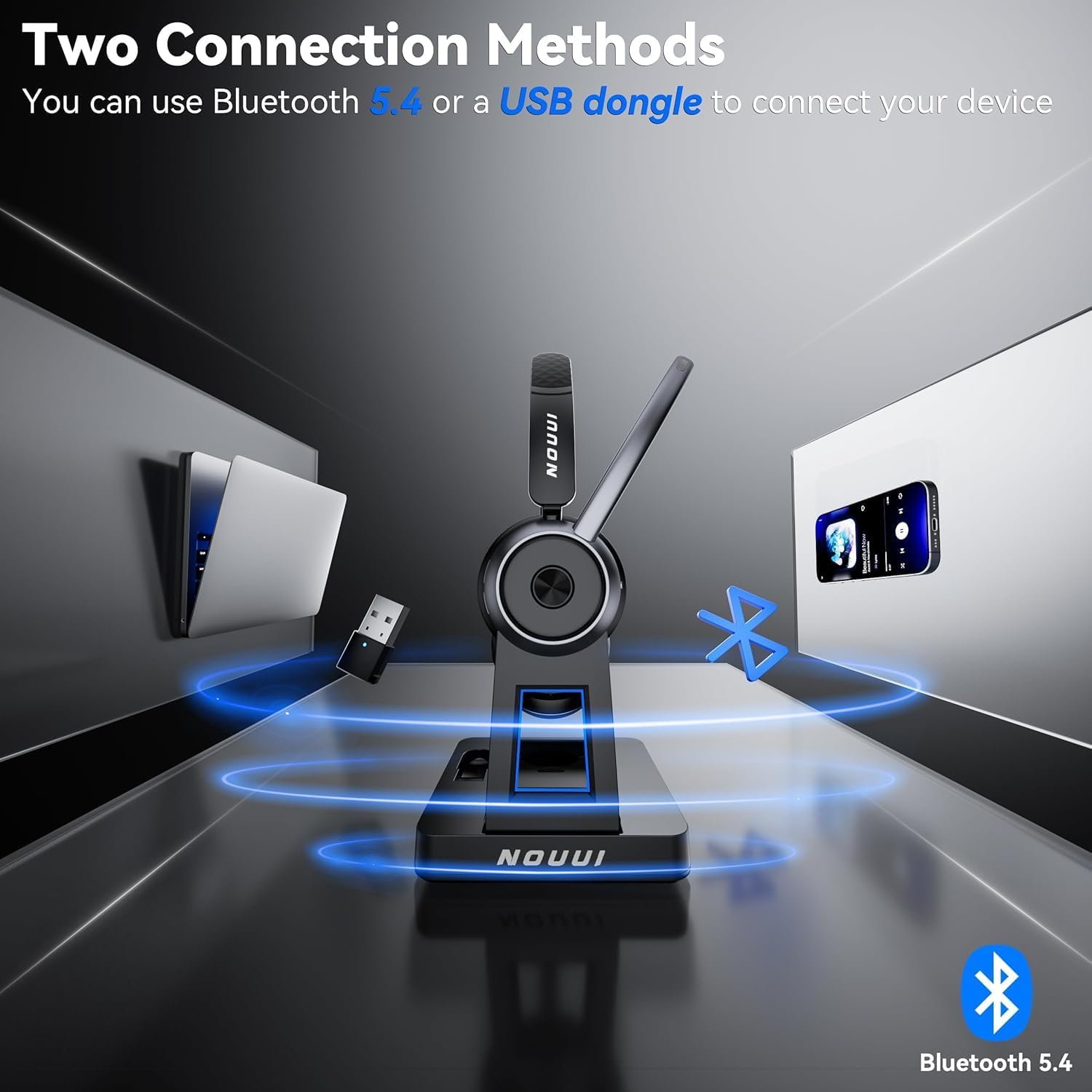 Wireless Headset with Mic for  - đánh giá và giá Noise Cancelling Headphone