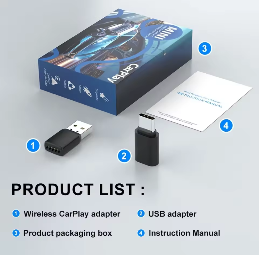 Smart Wireless CarPlay Android - đánh giá và giá Bluetooth Adapter Receiver