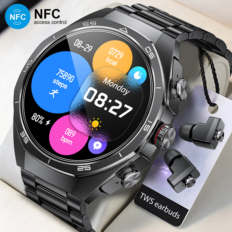 TWS Music Watches Earbuds Smar - đánh giá và giá Earbuds Charging Case