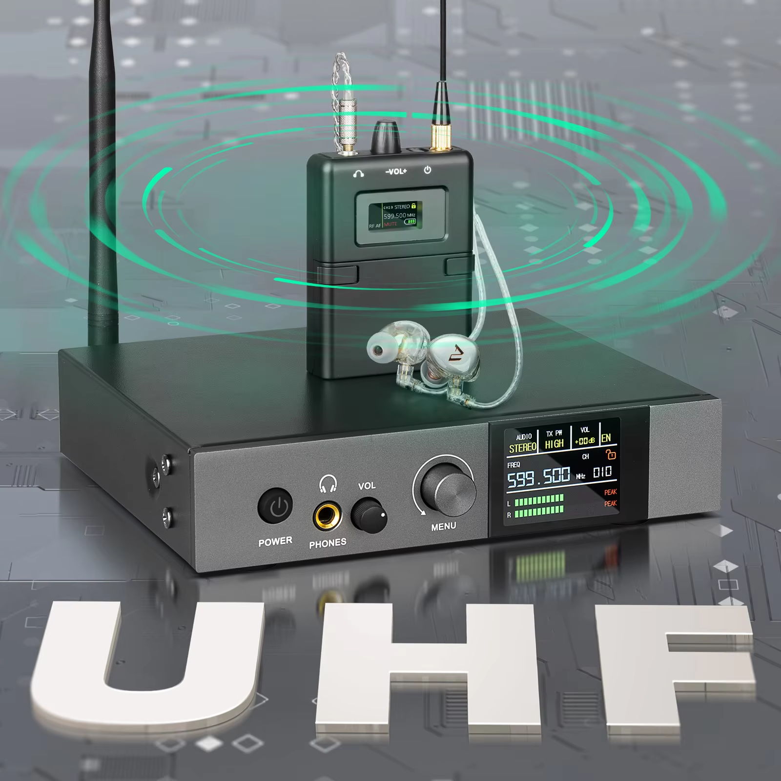590-599mhz stereo IEM UHF Stag - đánh giá và giá In Ear Monitor Iem
