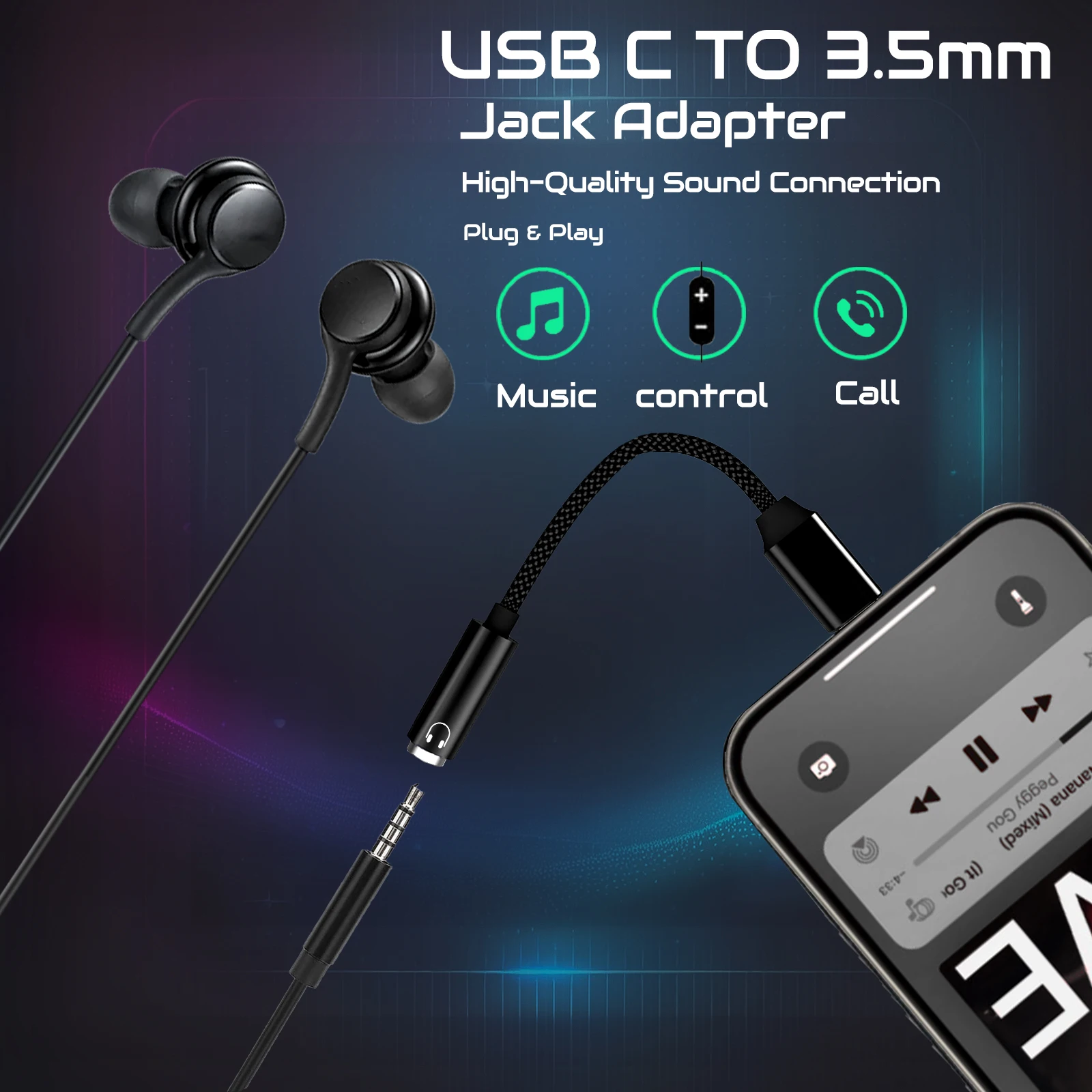 USB Type C 3.5 Jack Adapter US - đánh giá và giá Cable Extension 3.5