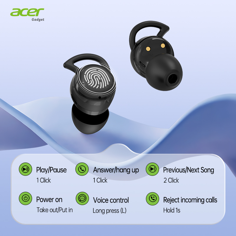 Acer OHR557 Auto Pair Bluetoot - đánh giá và giá Sports Earphone Hook