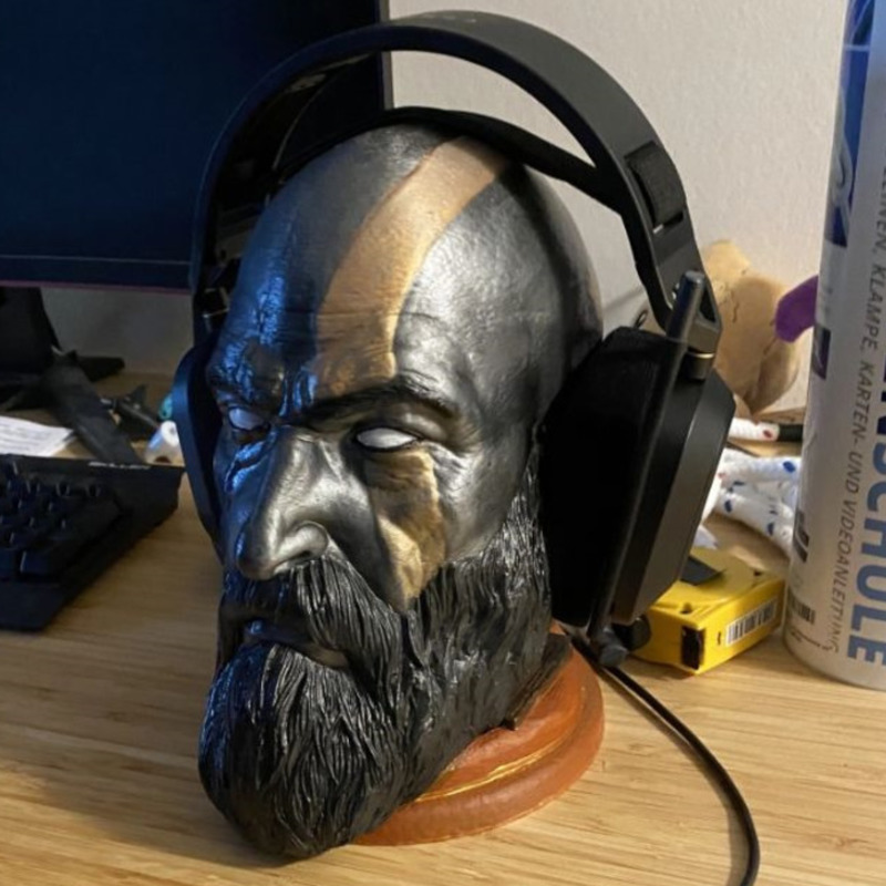 God Of War Kratos Statue Headp - đánh giá và giá Headphone Stand Desk