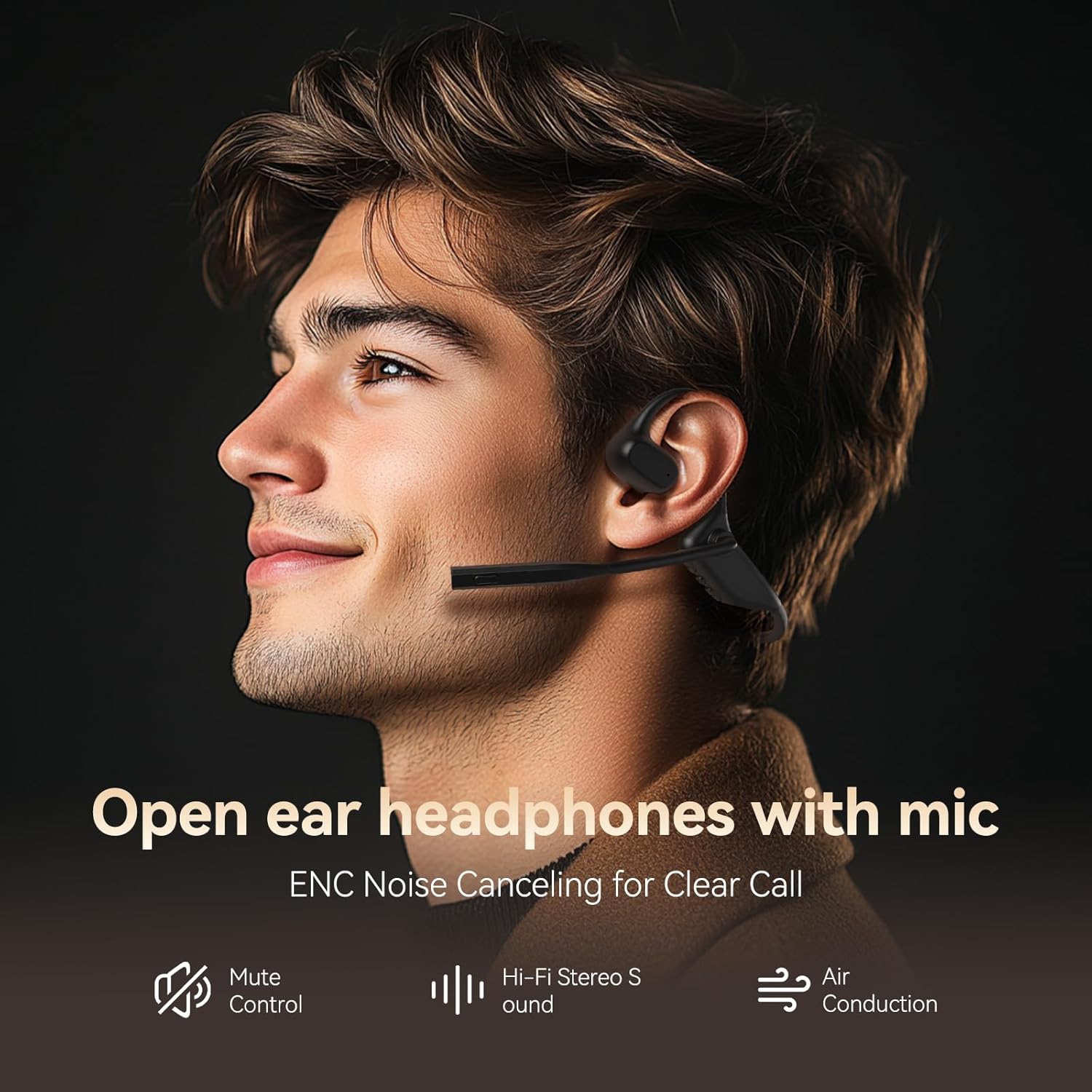 Open Ear Headphones with AI No - đánh giá và giá Noise Cancelling Headphone