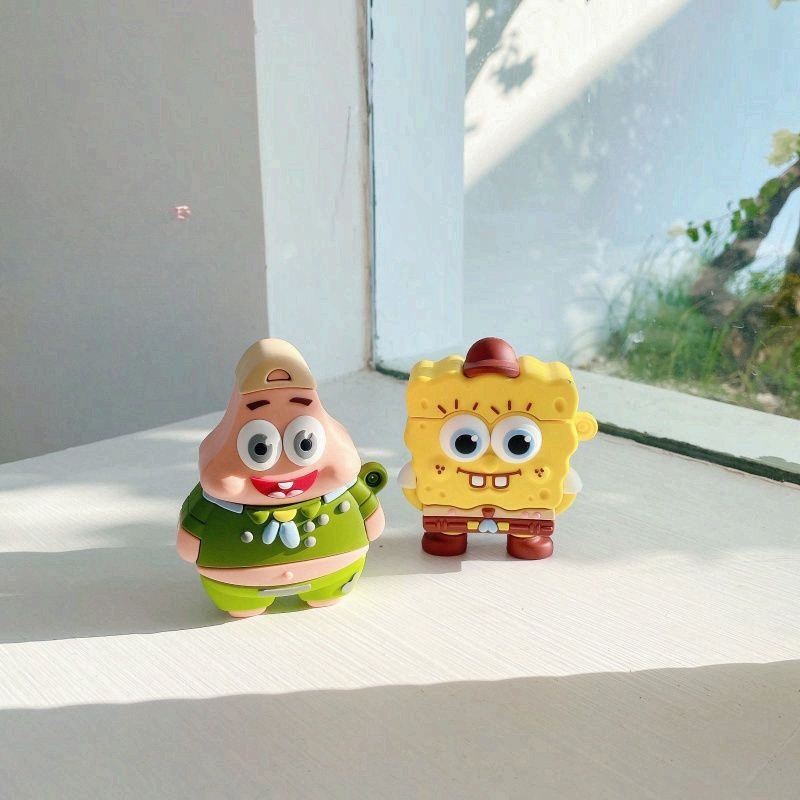 Cute SpongeBob Creative Silico - đánh giá và giá Earbuds Charging Case