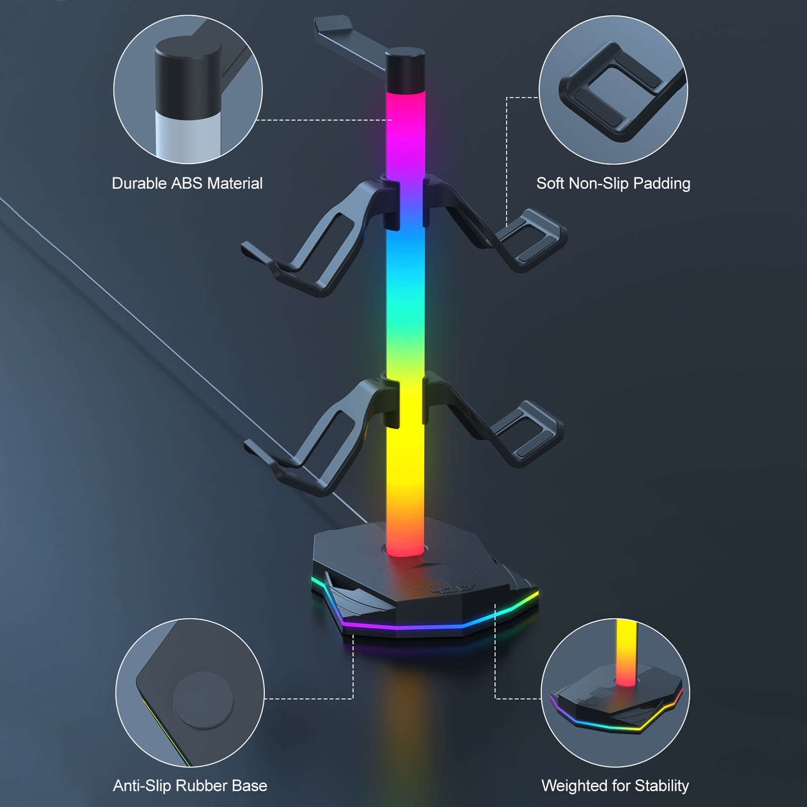 Headset Controller Display Sta - đánh giá và giá Gaming Headset Rgb