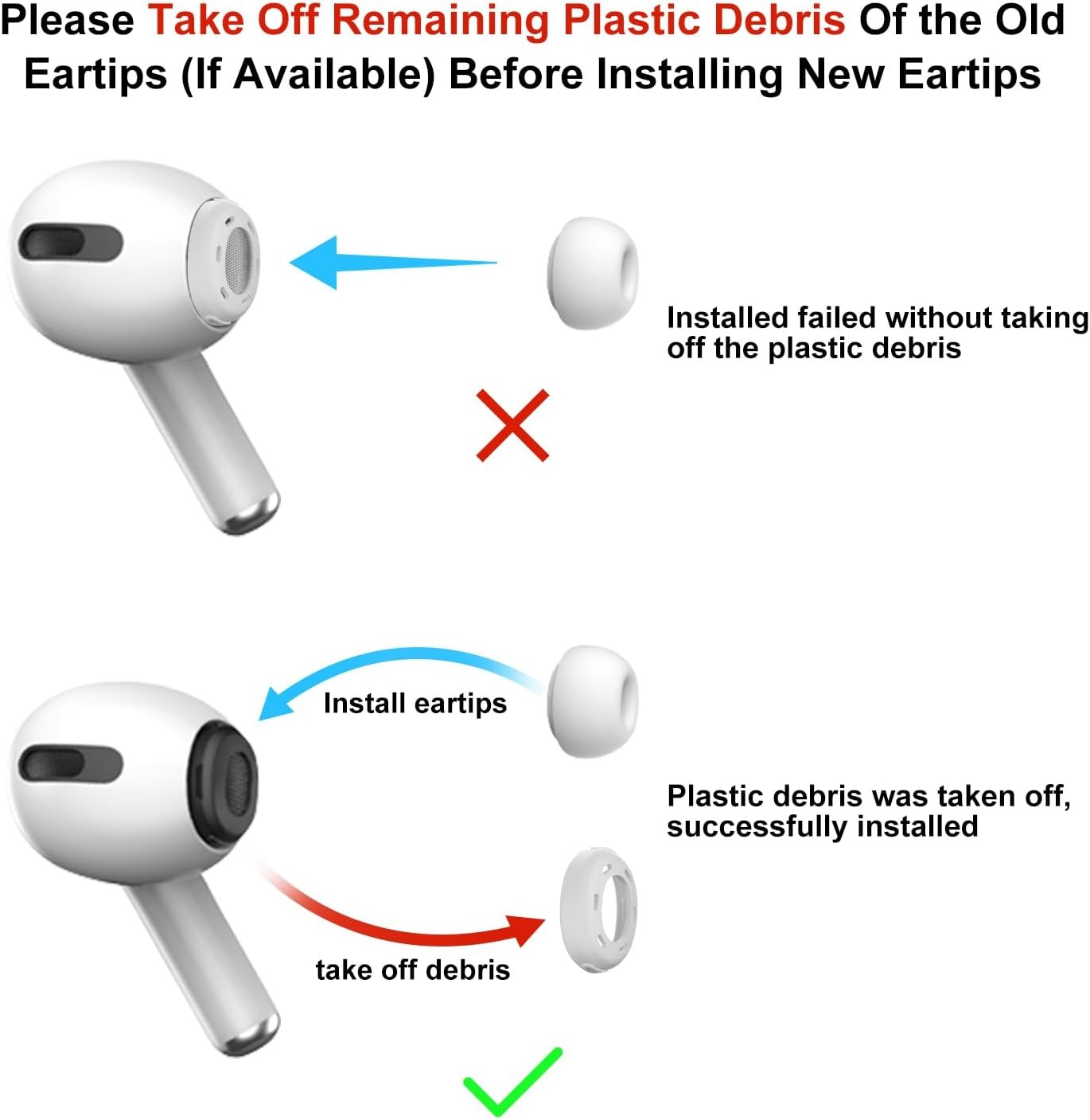 Silicone Ear Tips for AirPods  - đánh giá và giá Silicone Ear Tip Replacement