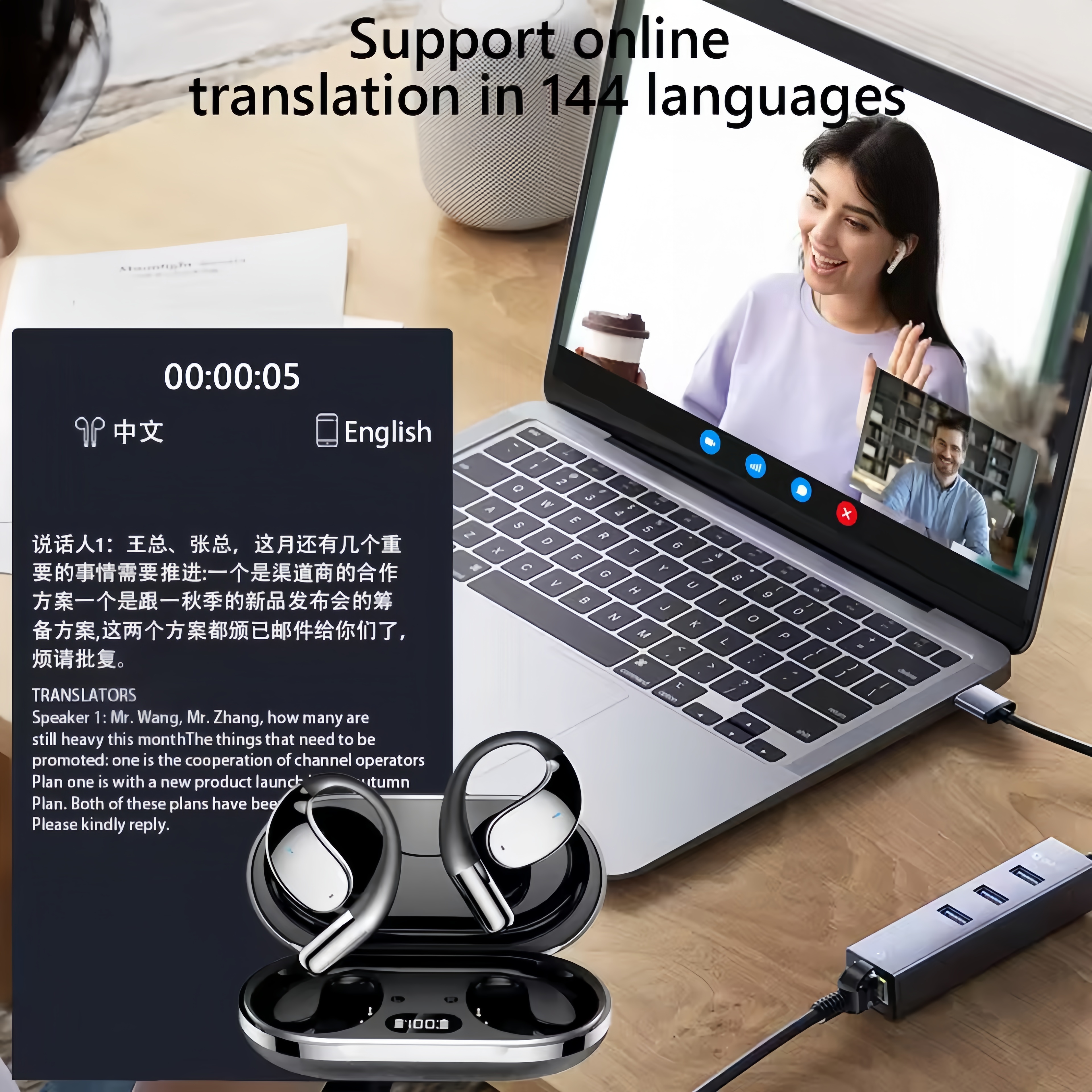 2026 New AI Translation Earbud - đánh giá và giá Bluetooth Headset On Ear