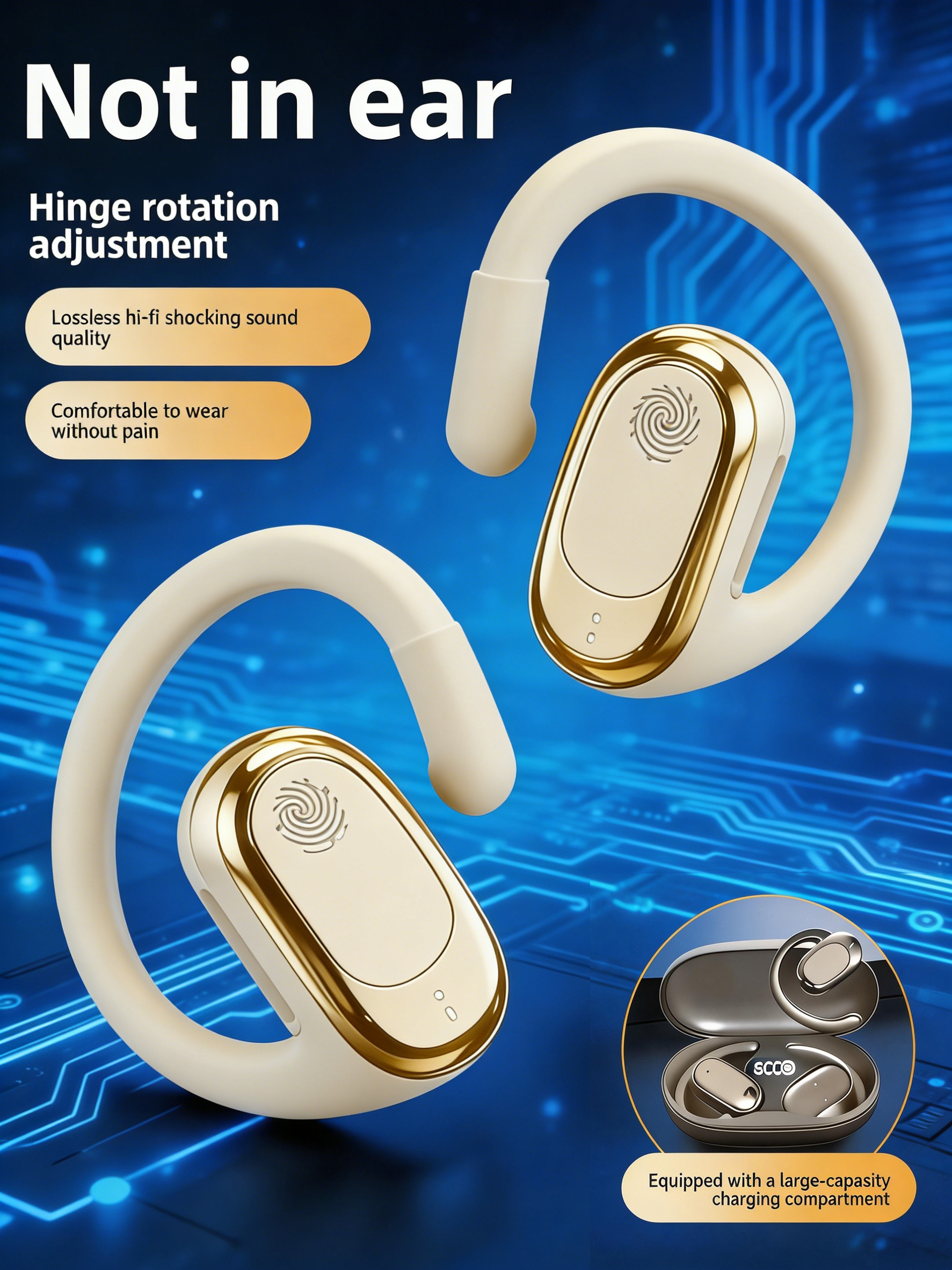Long endurance digital Bluetoo - đánh giá và giá Sports Earphone Hook