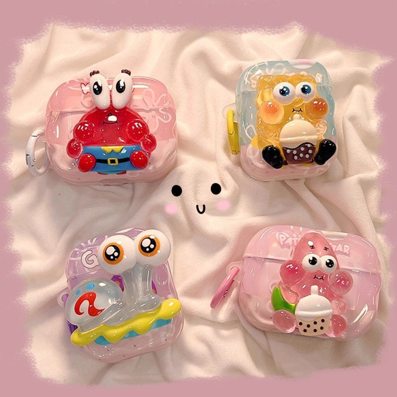 Cute SpongeBob 3D Protective C - đánh giá và giá Earbuds Charging Case